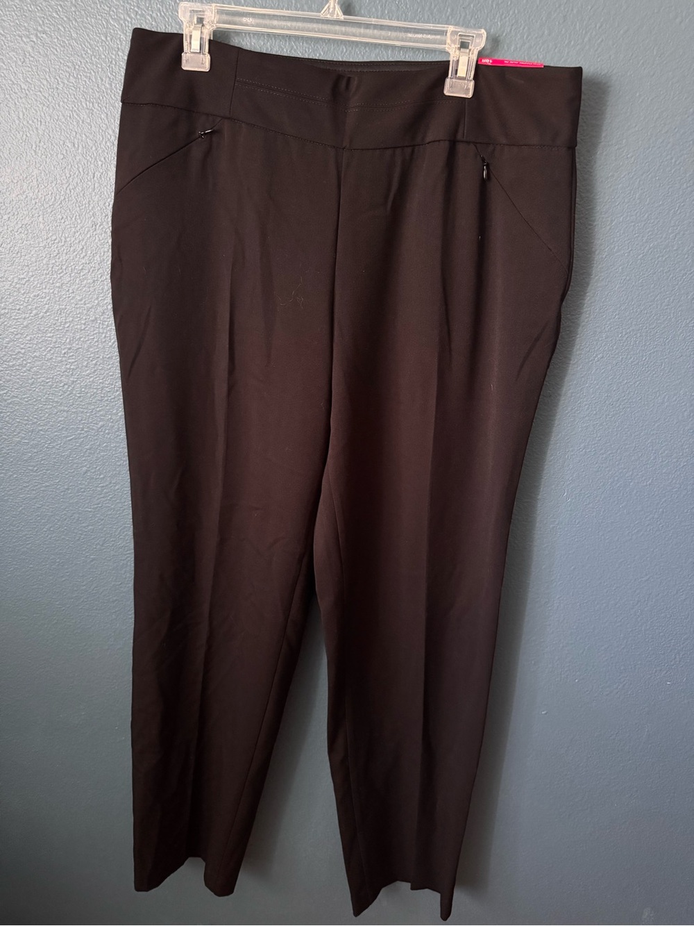 Women's Black Pull-On Straight Leg Trousers